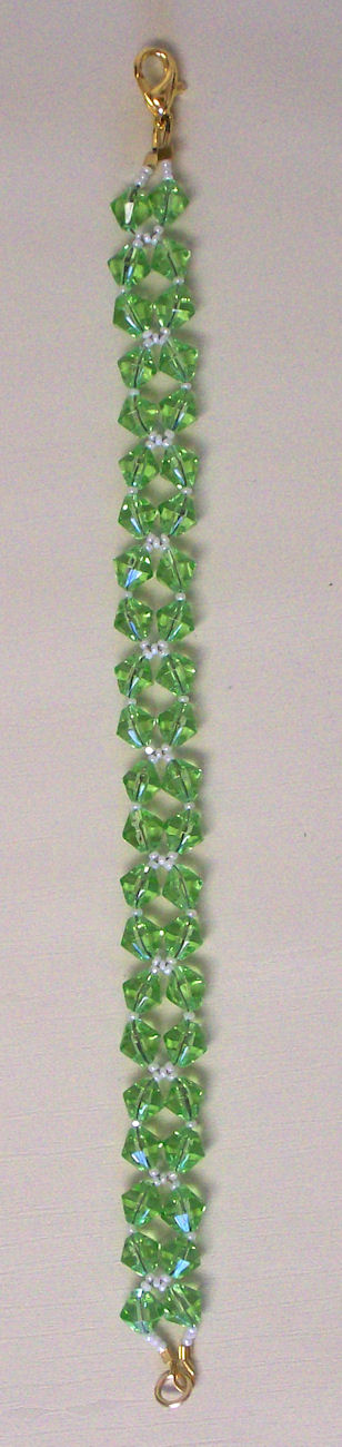 Lime Crystal Ladder Bracelet