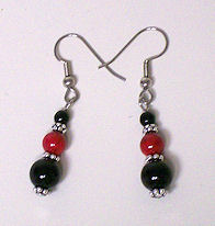 Black & Red Earrings